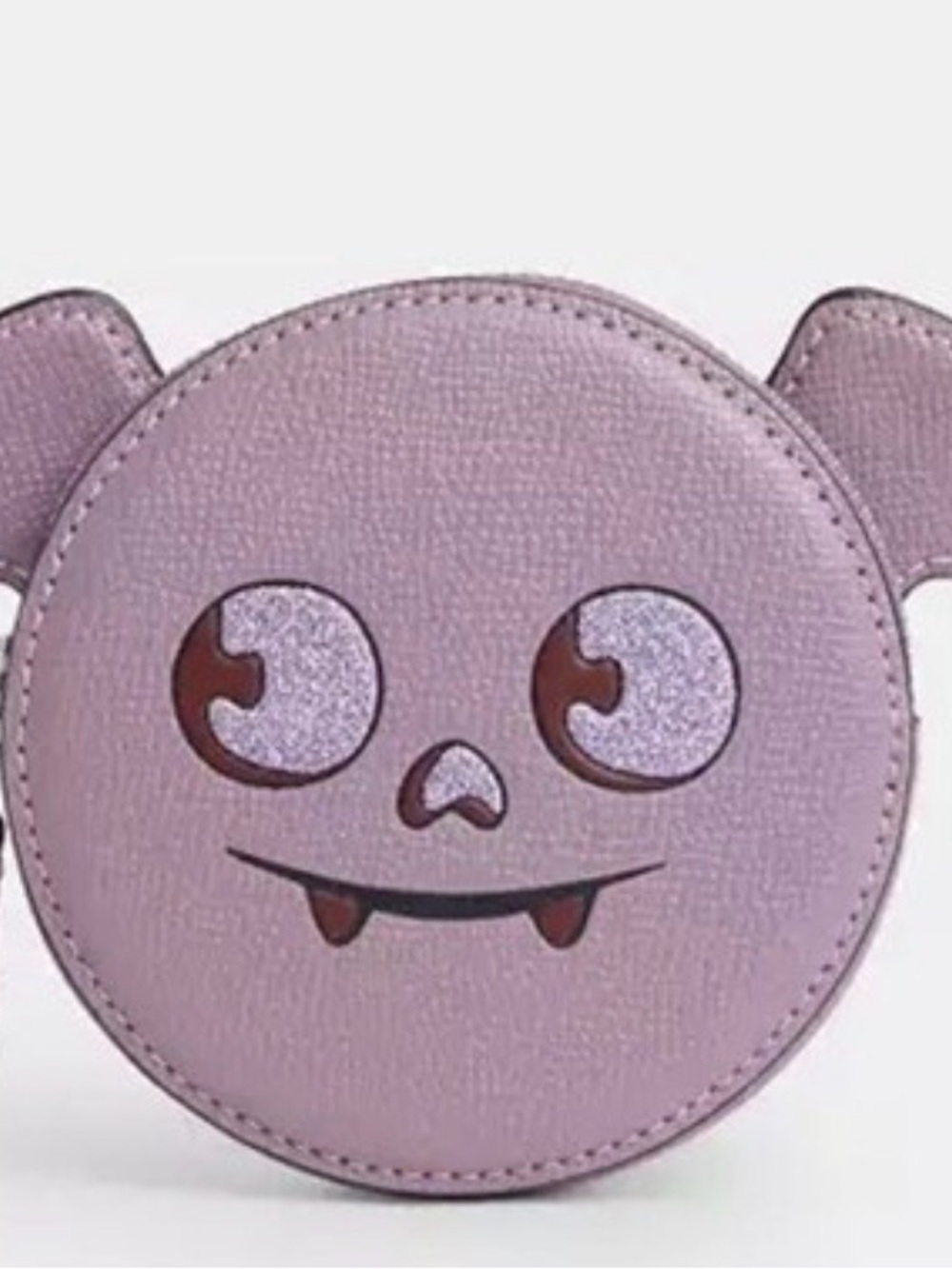 Coach Lilac Bat Coin Pouch with Glitter Eyes